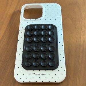 White and Black Polka Dot iPhone 15 Pro Max Case with Octobuddy